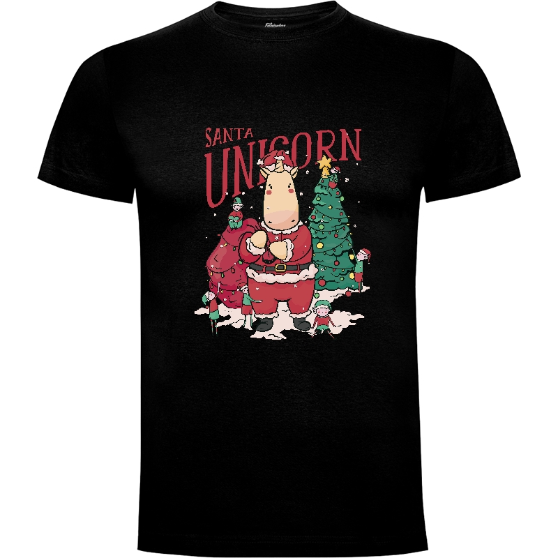 Camiseta Feliz Navidad Santa Unicornior