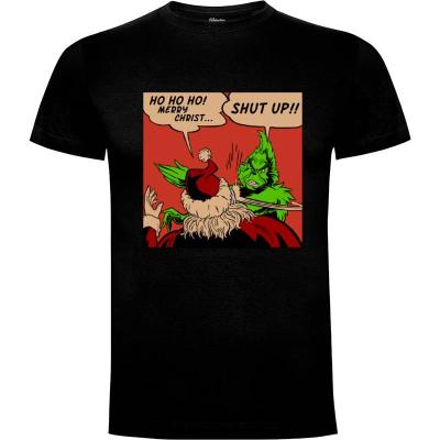 Camiseta Grinch Slaps Santa - Camisetas Chulas