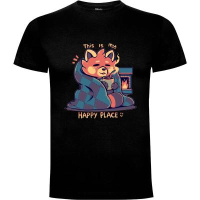 Camiseta Happy Place at the Fireplace - Camisetas Cute