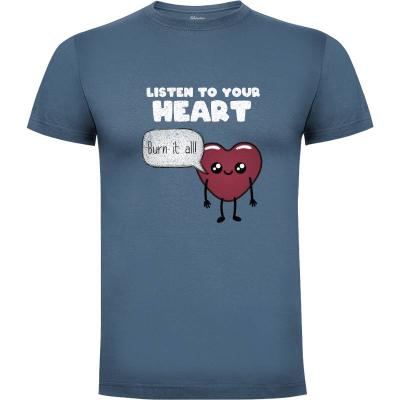 Camiseta Listen to your heart - Camisetas Cute