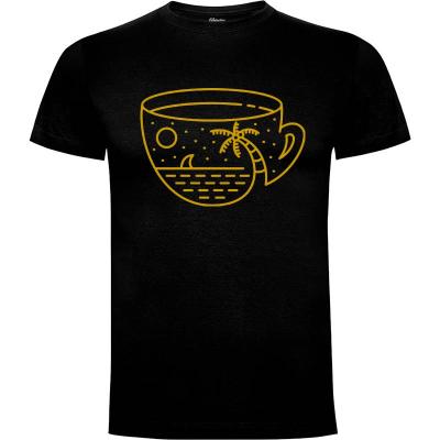 Camiseta Café en el Paraíso - Camisetas Vektorkita