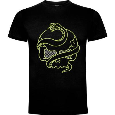 Camiseta Serpiente de la muerte y calavera - Camisetas Halloween
