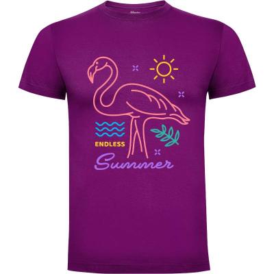 Camiseta Flamenco verano sin fin - Camisetas Vektorkita