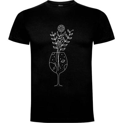 Camiseta flor en el espacio - Camisetas Vektorkita