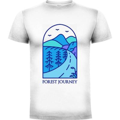 Camiseta viaje por el bosque - Camisetas Naturaleza