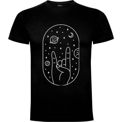 Camiseta Mano en el espacio 1 - Camisetas Vektorkita