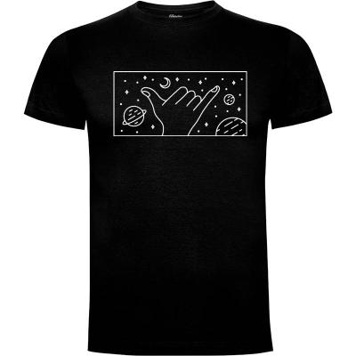 Camiseta Mano en el espacio 3 - Camisetas Vektorkita