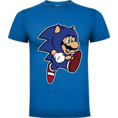 Camiseta Mario disfraz Sonic - Camisetas Videojuegos