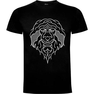 Camiseta líneas de león - Camisetas Naturaleza