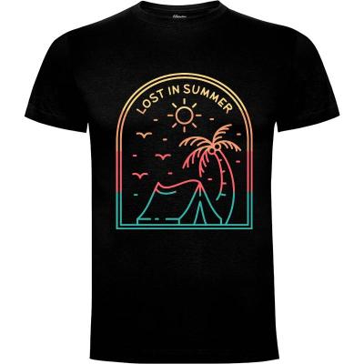 Camiseta perdido en verano - Camisetas camping