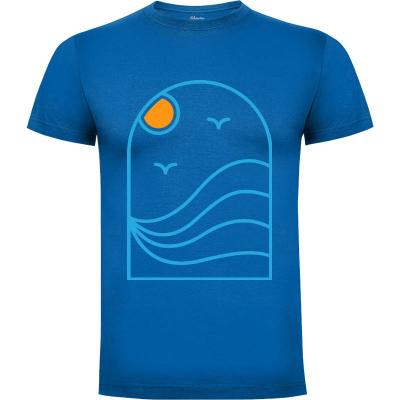 Camiseta Olas del océano 1 - Camisetas Vektorkita