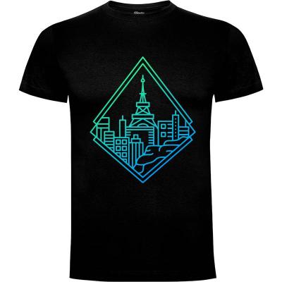 Camiseta Línea de la ciudad de París - Camisetas Top Ventas