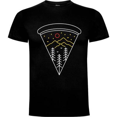 Camiseta montañas de pizza - Camisetas Vektorkita