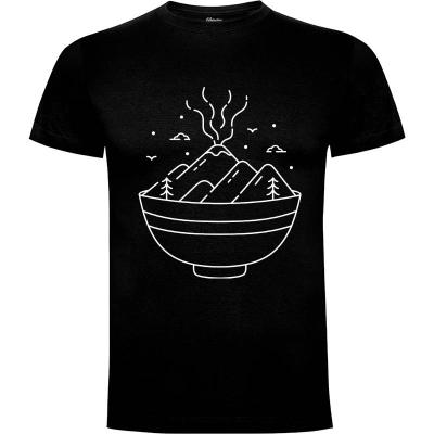 Camiseta Tazón de ramen y el volcán - Camisetas Vektorkita