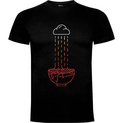 Camiseta Ramen bajo la lluvia - Camisetas Vektorkita