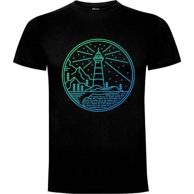 Camiseta mar de luz - Camisetas Naturaleza