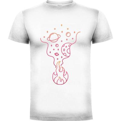 Camiseta fuego espacial - Camisetas Vektorkita