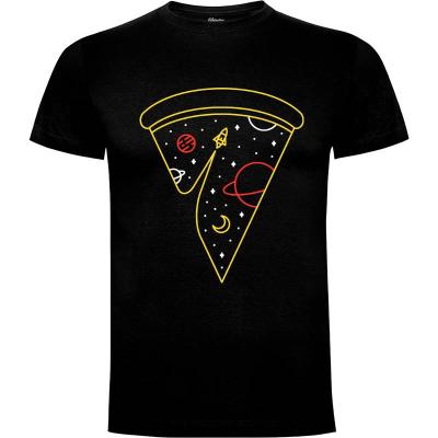 Camiseta pizza espacial - Camisetas Vektorkita