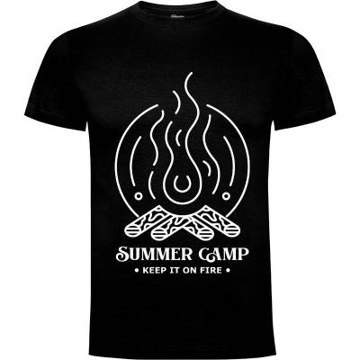 Camiseta Fuego de campamento de verano - Camisetas Top Ventas