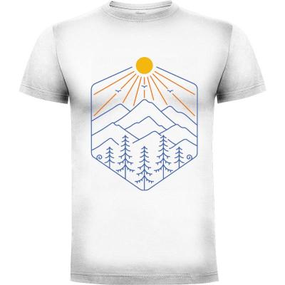 Camiseta El sol brilla en las montañas - Camisetas Naturaleza