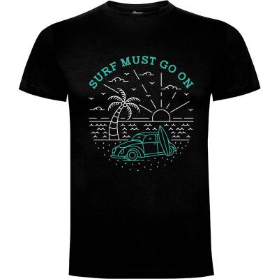 Camiseta El surf debe continuar - Camisetas Naturaleza