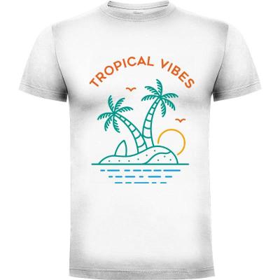 Camiseta vibraciones tropicales 1 - Camisetas Vektorkita