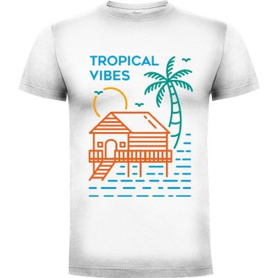 Camiseta vibraciones tropicales 3 - Camisetas Vektorkita