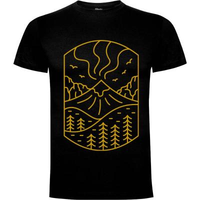 Camiseta volcán espera - Camisetas Verano