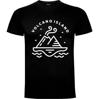 Camiseta isla del volcán - Camisetas Vektorkita