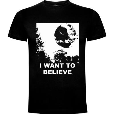 Camiseta Death Star I want to believe - Camisetas Cine