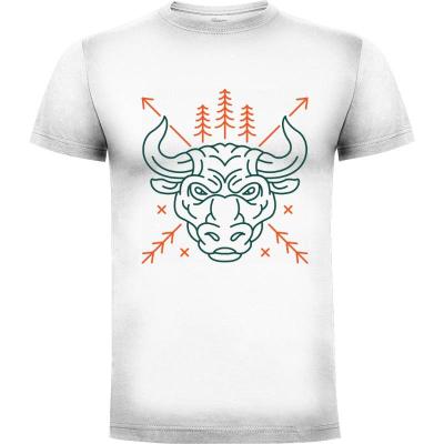 Camiseta cabeza de toro salvaje - Camisetas Chulas