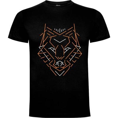 Camiseta Esquema de lobo salvaje - Camisetas Vektorkita