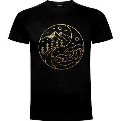 Camiseta Yin yang de la naturaleza - Camisetas Vektorkita