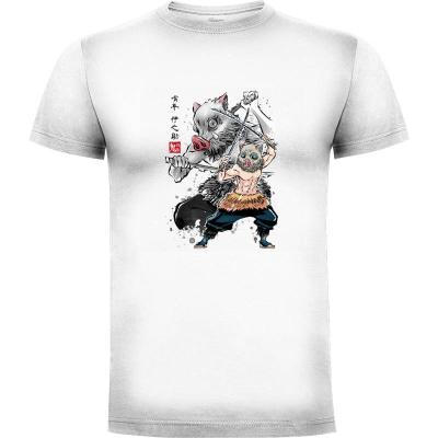 Camiseta Demon slayer inosuke sumi-e - Camisetas Anime - Manga