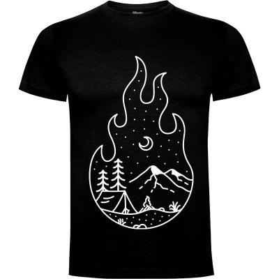 Camiseta fogata y aventura 1 - Camisetas Naturaleza