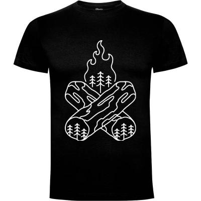 Camiseta Fogata en llamas - Camisetas Vektorkita