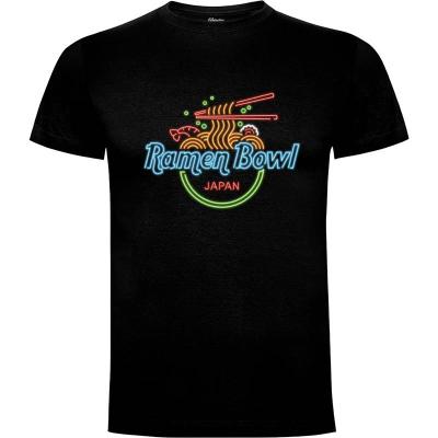 Camiseta Ramen Bowl Neon - Camisetas Chulas
