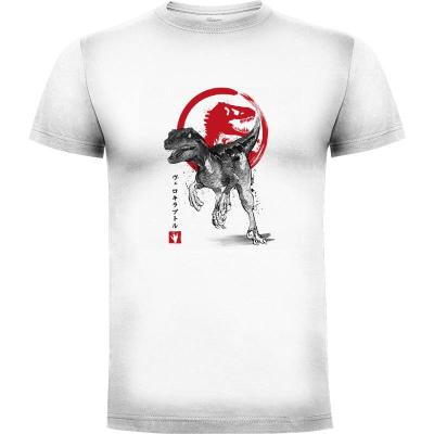 Camiseta Velociraptor sumi e - Camisetas DrMonekers