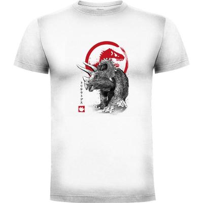 Camiseta Triceratops sumi e - Camisetas Originales
