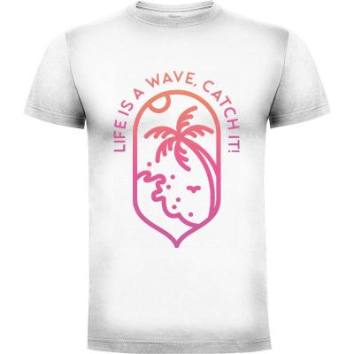 Camiseta Life is A Wave - Camisetas Vektorkita