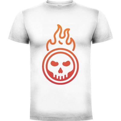 Camiseta Death Fire Skull 1 - Camisetas Halloween
