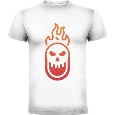 Camiseta Death Fire Skull 2 - Camisetas Halloween