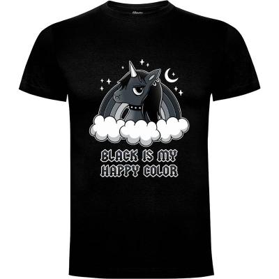 Camiseta Black unicorn - Camisetas Paula García