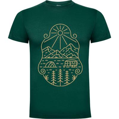 Camiseta Camper Van Road Trip Ornament Decorative 1 - Camisetas Vektorkita