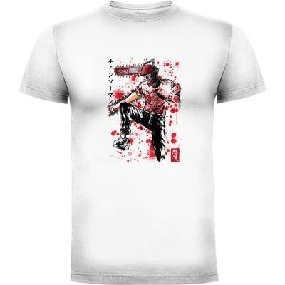 Camiseta Chainsaw man sumi e - Camisetas DrMonekers