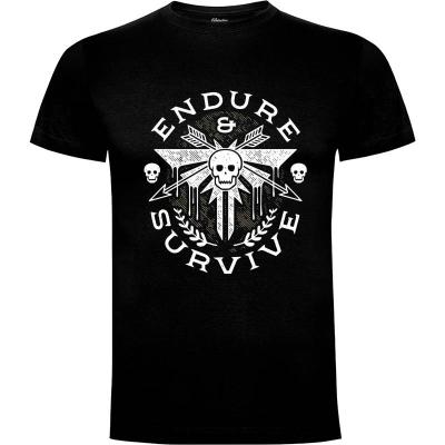 Camiseta Emblema de Supervivencia - Camisetas Gamer