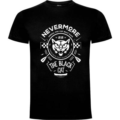 Camiseta El Emblema de la Canoa del Gato Negro - Camisetas Top Ventas