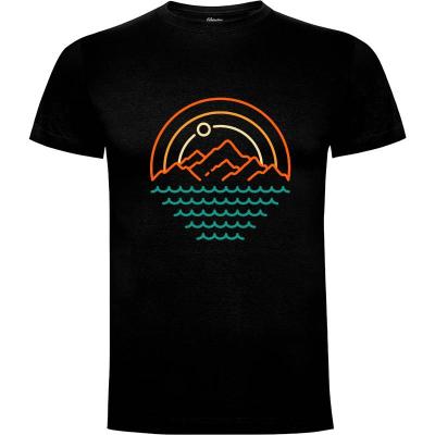 Camiseta Rainbow Behind the Mountains - Camisetas Vektorkita