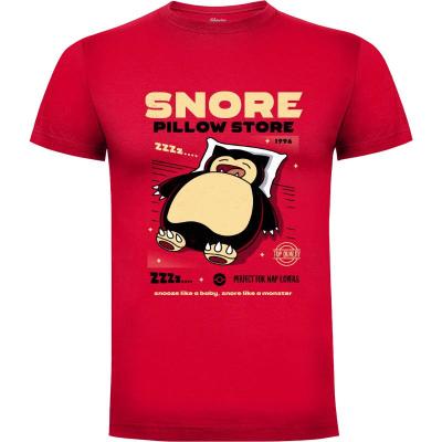Camiseta Snore Pillow Store - Camisetas Logozaste