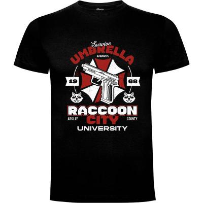 Camiseta Survive Raccoon University - Camisetas Logozaste